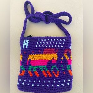 Guatemala Woven Purse Crossbody Bag Purple
